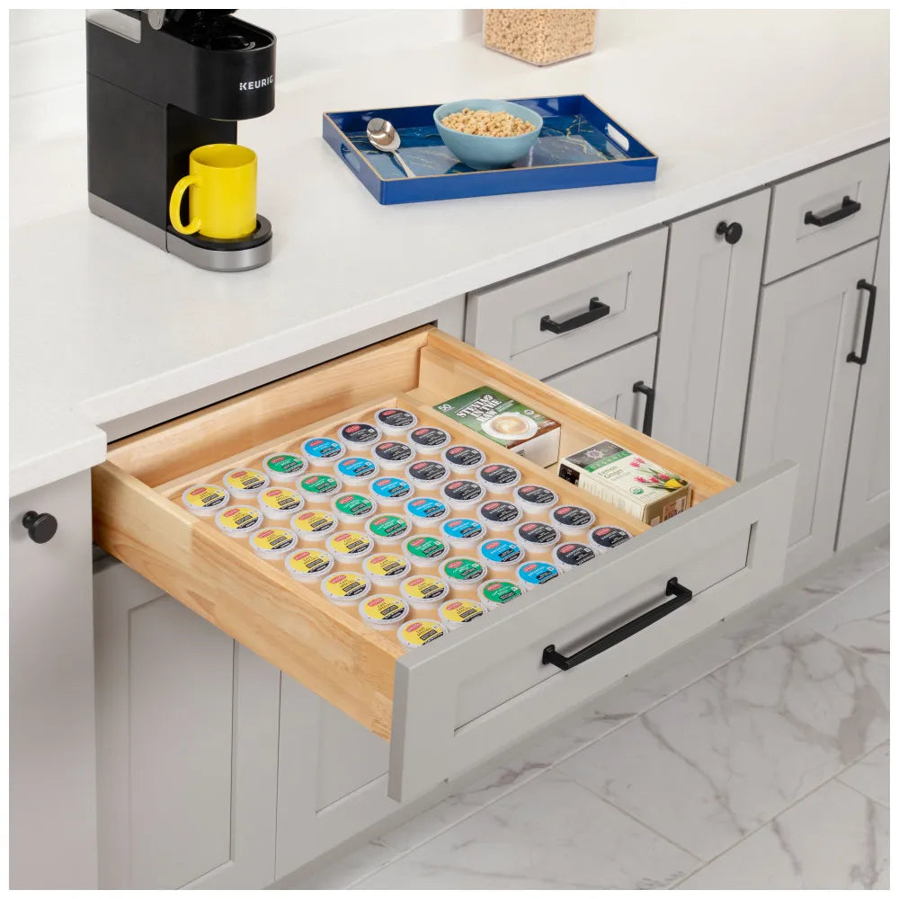 Adjustable Drop-In Coffee Pod Drawer Insert