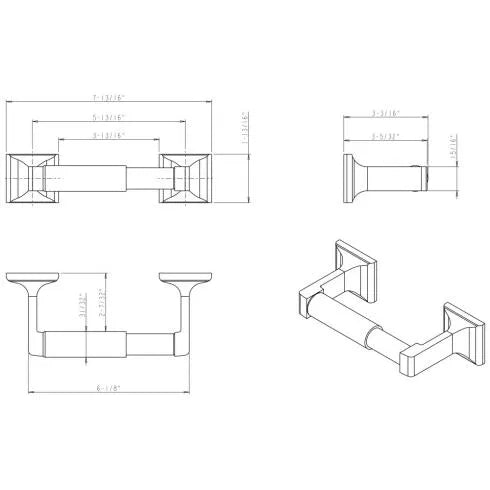 Bridgeport Polished Chrome Spring-Loaded Paper Holder