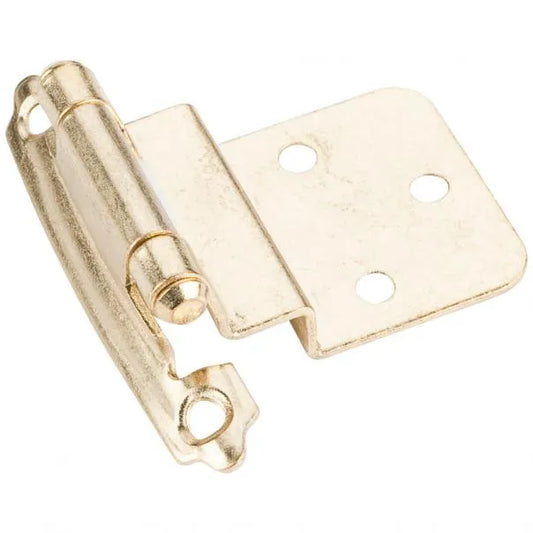 Traditional 3/8” Inset Hinge with Semi-Concealed Frame Wing - Polished Brass