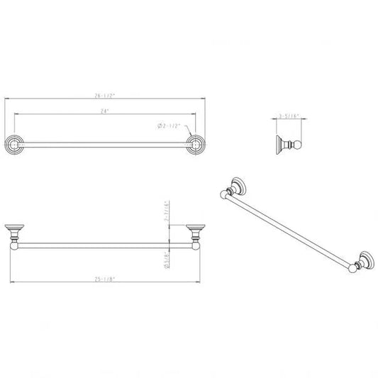 Fairview 24" Single Towel Bar