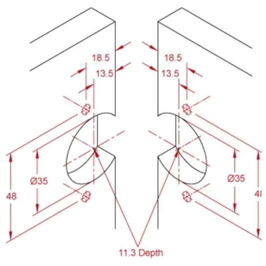 HR MAX™ 130° Zinc Pie-cut Corner Hinge