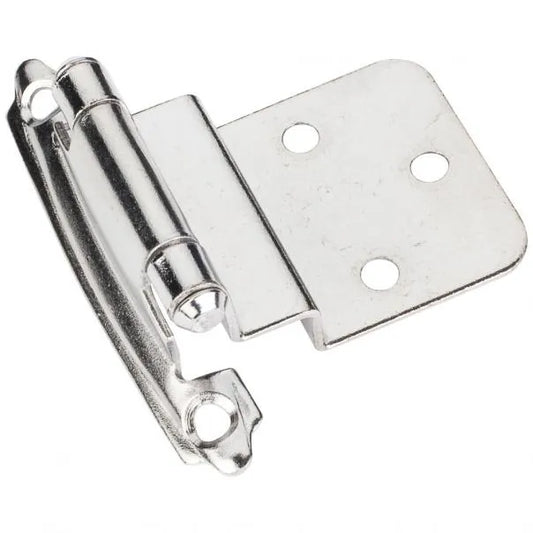 Traditional 3/8” Inset Hinge with Semi-Concealed Frame Wing - Polished Chrome