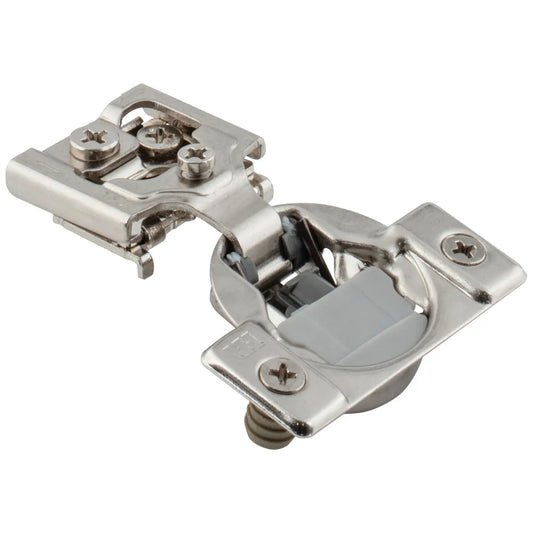 HR MAX™ 105° 1/2" Overlay Compact Soft-close Hinge with 2 Cleats and Press-in 8mm Dowels.