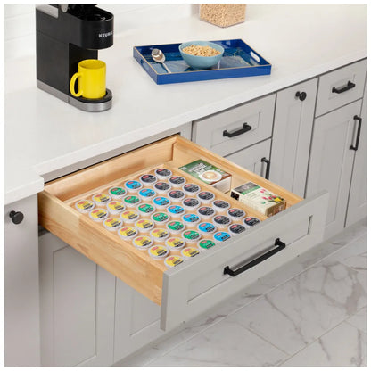 Adjustable Drop-In Coffee Pod Drawer Insert