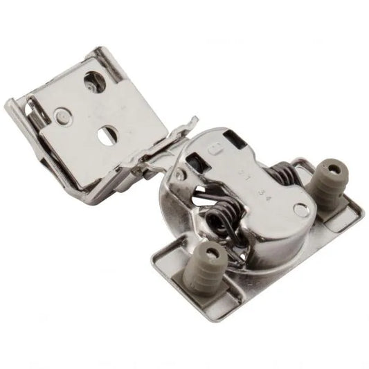 HR MAX™ 105° 1-1/4" Overlay Heavy Duty Soft-close Compact Hinge with 2 Cleats & Press-in 8mm Dowels.