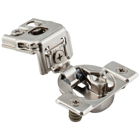 HR MAX™ 105° 1-1/4" Overlay Self-close Compact Hinge with 2 Cleats and Press-in 8mm Dowels.