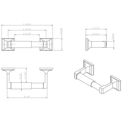 Bridgeport Polished Chrome Spring-Loaded Paper Holder