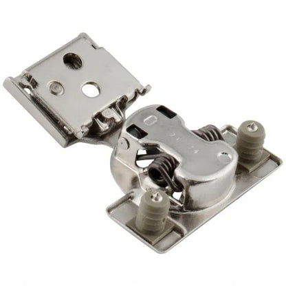 HR MAX™ 105° 1/2" Overlay Compact Soft-close Hinge with 2 Cleats and Press-in 8mm Dowels.