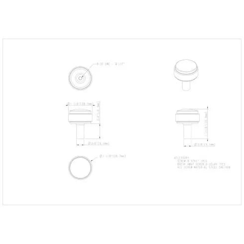 1-1/8" Diameter Hayworth Cabinet Knob
