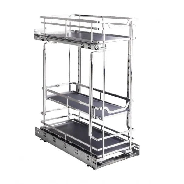 STORAGE WITH STYLE® Metal "No Wiggle" Base Pullout, Preassembled with Soft-close Slides