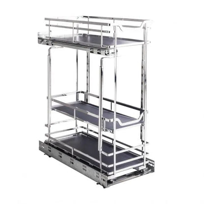 STORAGE WITH STYLE® Metal "No Wiggle" Base Pullout, Preassembled with Soft-close Slides