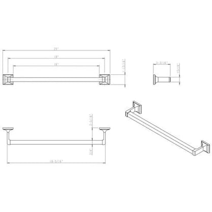 Bridgeport 18" Single Towel Bar