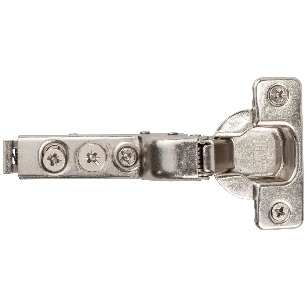 HR MAX™ 110° 15 mm Crank Cam Adjustable Heavy Duty Adjustable Soft-close Hinge with Press-in 8 mm Dowels