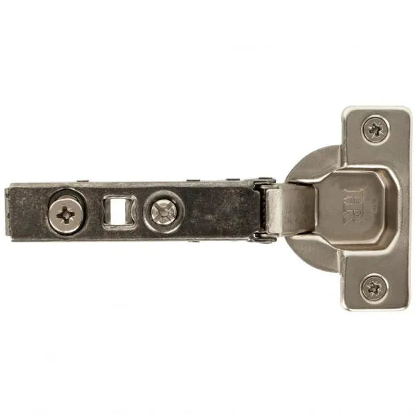 110° Commercial Grade Full Overlay Cam Adjustable Self-close Hinge with Press-in 8 mm Dowels
