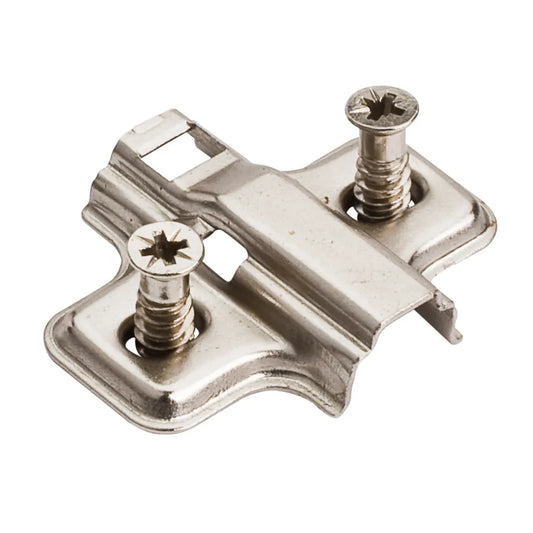 HR MAX™ Standard Duty 3 mm Non-Cam Adjustable Steel Plate with Euro Screws for 500 Series Euro Hinges