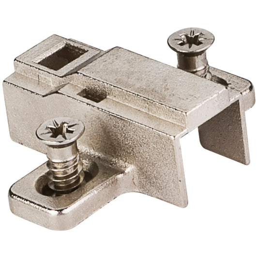 HR MAX™ Heavy Duty 9 mm Non-Cam Adjustable Zinc Die Cast Plate with Euro Screws for 500 Series Euro Hinges