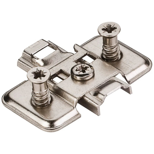 HR MAX™ Standard Duty 0 mm Cam Adj Steel Plate with Euro Screws for 500 Series Euro Hinges