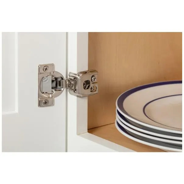 HR MAX™ 105° 1-1/4" Overlay Heavy Duty Adjustable Soft-close Compact Hinge with Press-in 8 mm Dowels