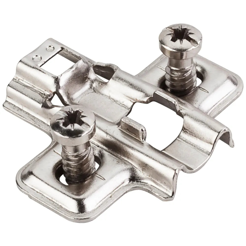 HR MAX™ Standard Duty 0 mm Non-Cam Adj Steel Plate with Euro Screws for 700, 725, 900 and 1750 Series Euro Hinges