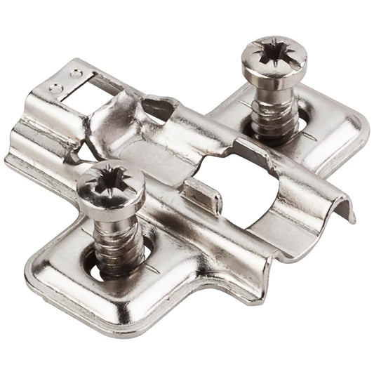 HR MAX™ Standard Duty 0 mm Non-Cam Adj Steel Plate with Euro Screws for 700, 725, 900 and 1750 Series Euro Hinges