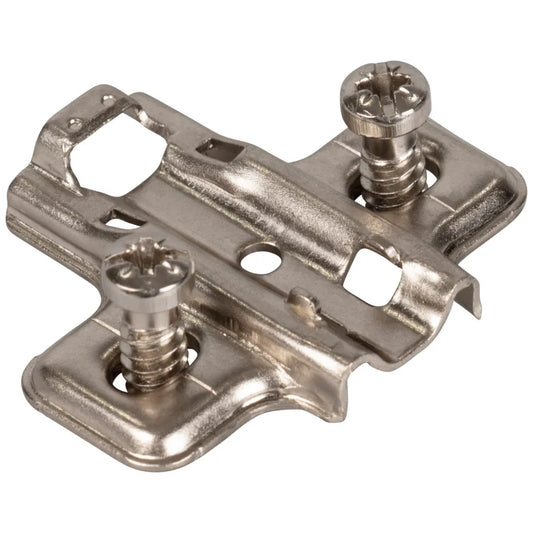 HR MAX™ Standard Duty 2 mm Non-Cam Adj Steel Plate with Euro Screws for 700, 725, 900 and 1750 Series Euro Hinges
