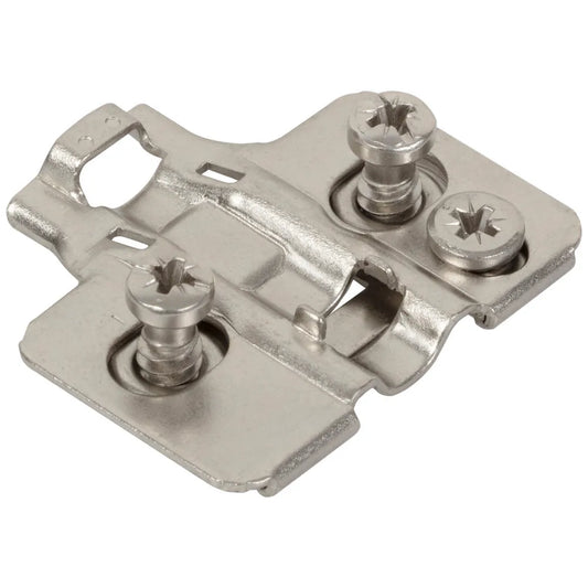 HR MAX™ Standard Duty 0 mm Cam Adj Steel Plate with Euro Screws for 700, 725, 900 and 1750 Series Euro Hinges
