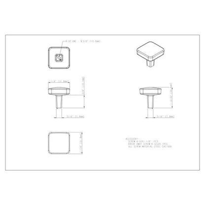 1-1/4" Overall Length Whitlock Cabinet Knob
