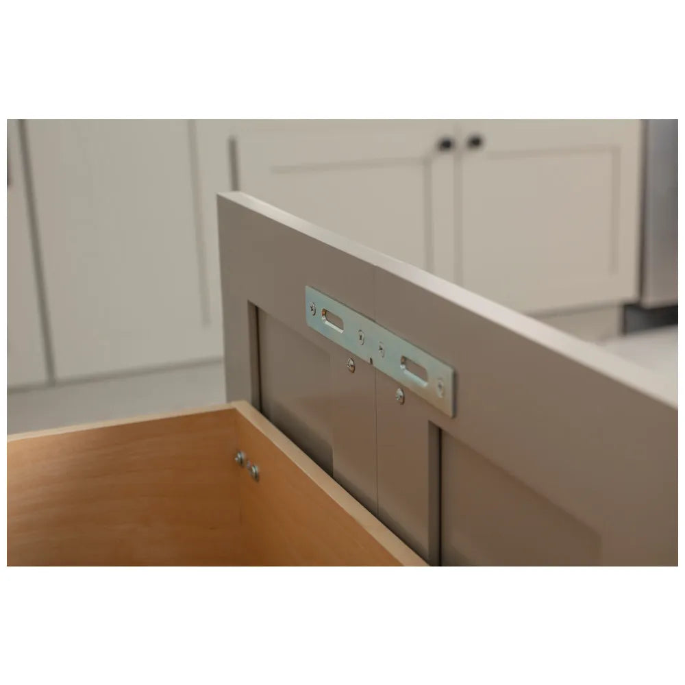 Double 35 Quart Wood Bottom-Mount Soft-close Trashcan Rollout for Door Mounting, Includes Two Cans