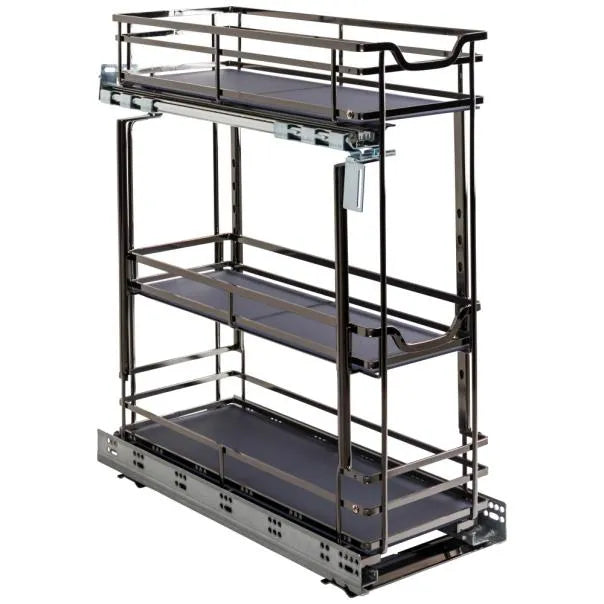 STORAGE WITH STYLE® Metal "No Wiggle" Base Pullout, Preassembled with Soft-close Slides