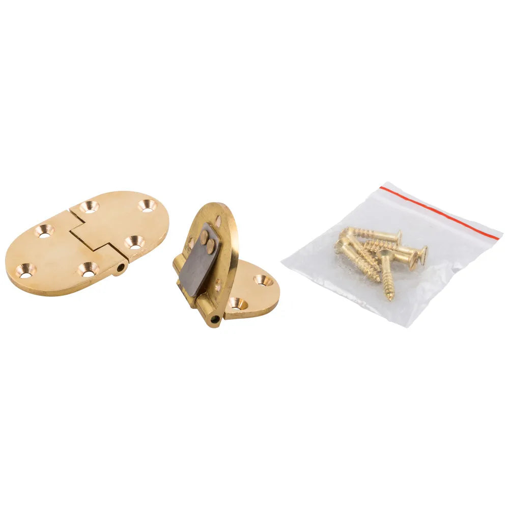 Butler Tray Hinge Polybagged with 6 Brass Screws
