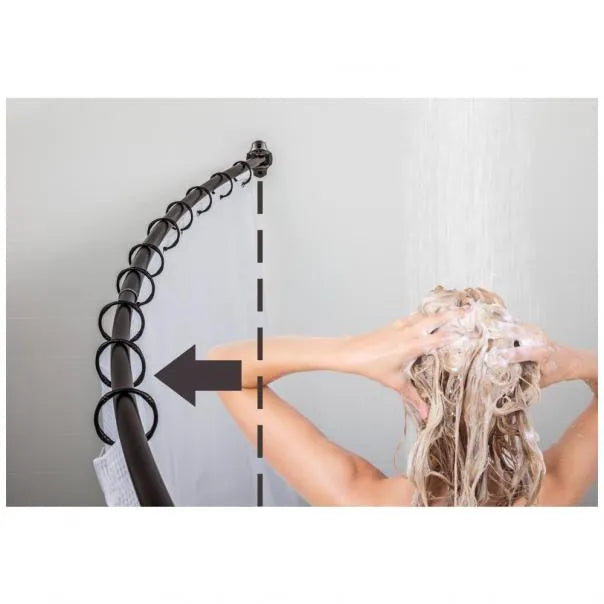 56"-72" Adjustable Curved Shower Curtain Rod