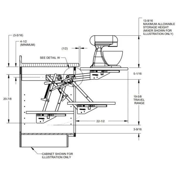 Soft-close Appliance Lift