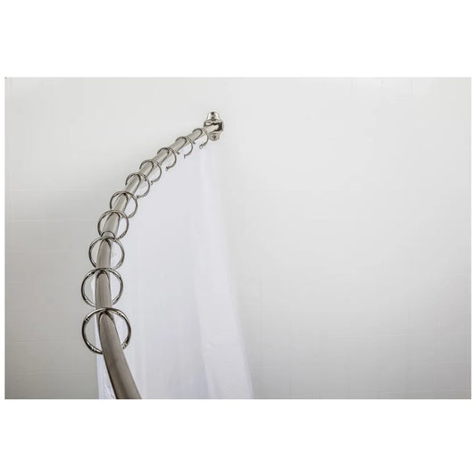 56"-72" Adjustable Curved Shower Curtain Rod