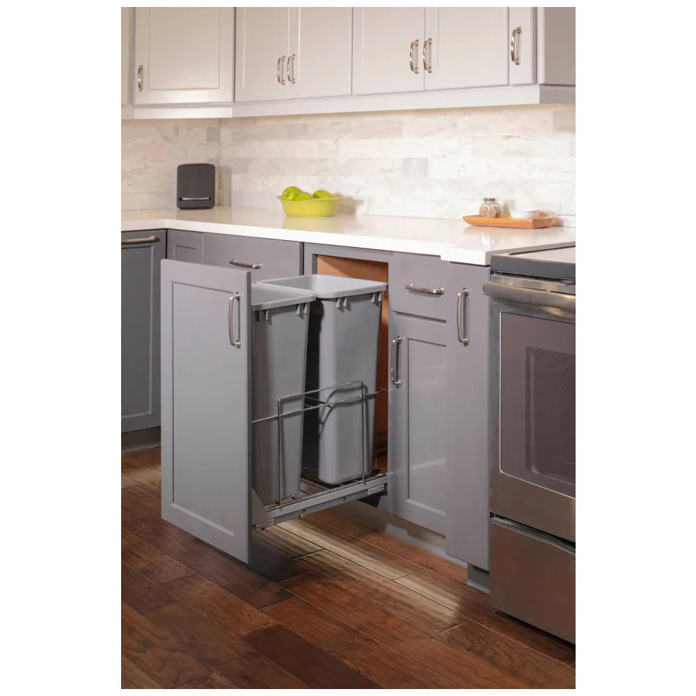 WireTrashcan Pullout with Soft-close Slides