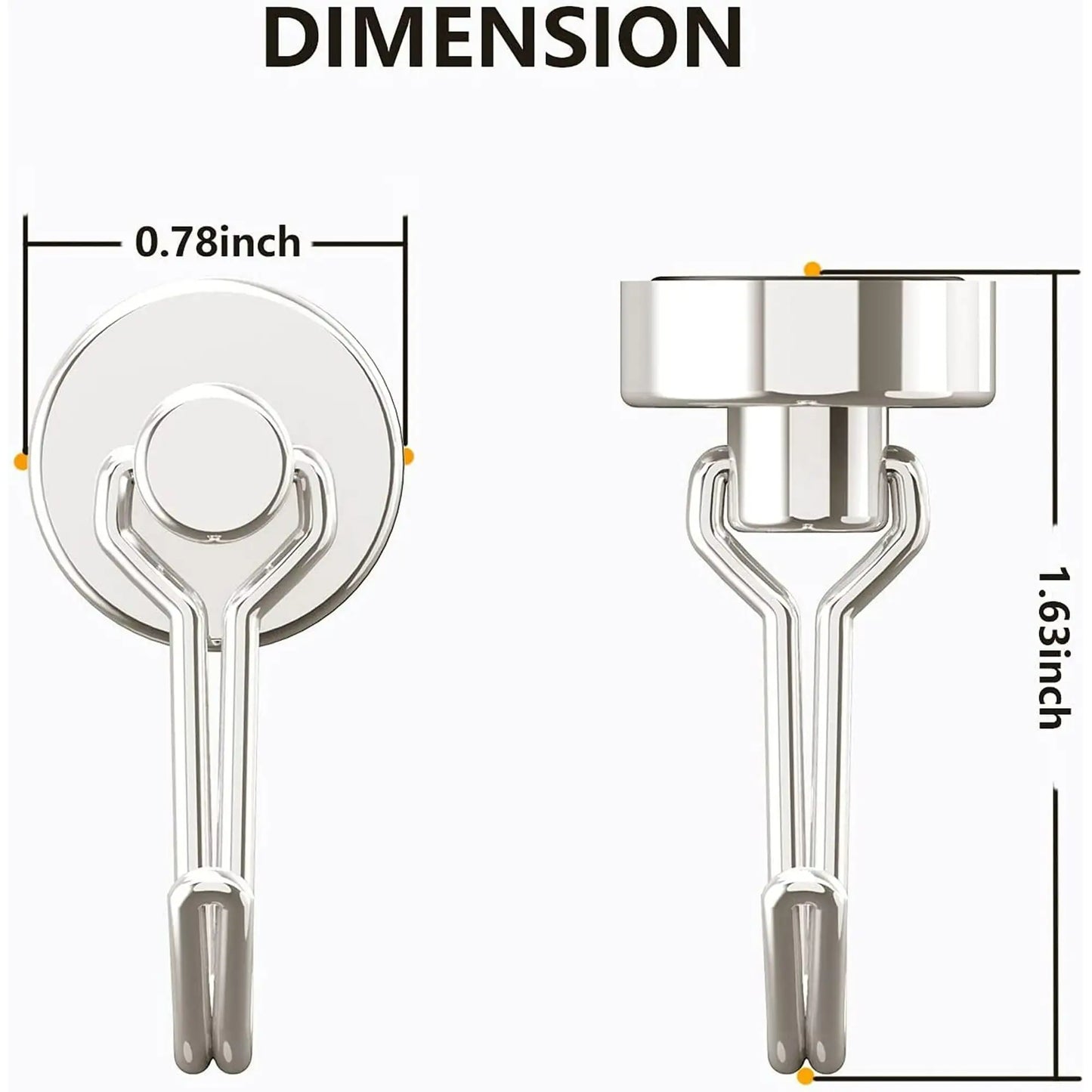 Heavy Duty 30LBS Neodymium Magnet Hook with Rust Proof for Indoor Outdoor Hanging