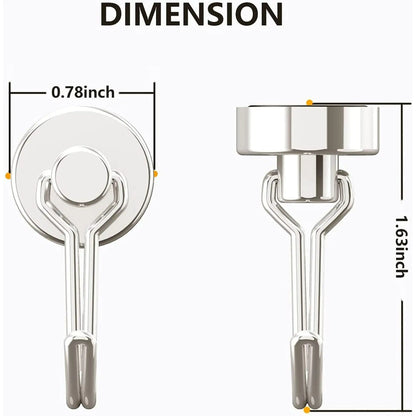 Heavy Duty 30LBS Neodymium Magnet Hook with Rust Proof for Indoor Outdoor Hanging