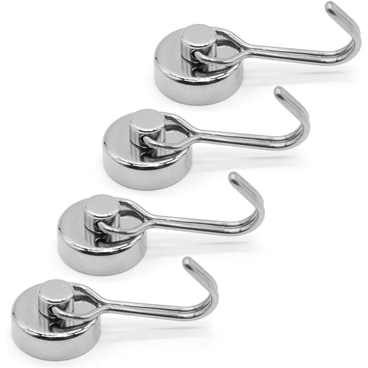 Heavy Duty 30LBS Neodymium Magnet Hook with Rust Proof for Indoor Outdoor Hanging